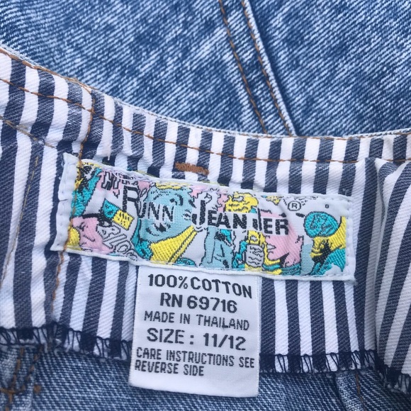 Vintage Runn Jean Jer Acid Wash Button Up Skirt - Picture 5 of 8